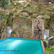 Дизайн и отделка помещения бассейна под грот из искусственного камня а так же применили в отделке стен искусственное дерево и искусственные растения - п. Быковка, Подольский р-он, МО -2015г.