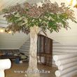Искусственное дерево - Фикус - декор дымохода в частном доме. МО, Истринский р-он -2014г.