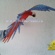 Попугай Ара летящий - Красно-синий - из полимерного материала. Для декорации кафе в тропическом стиле.