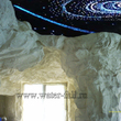 Искусственный белый грот в отделке бассейнов из декоративного искусственного камня в совместном декоре со звездным небом - г. Зеленогорад, МО - 2010г.