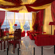 Дизайн зала кафе "Golden Cherri" в современном стиле - Москва 2008г.