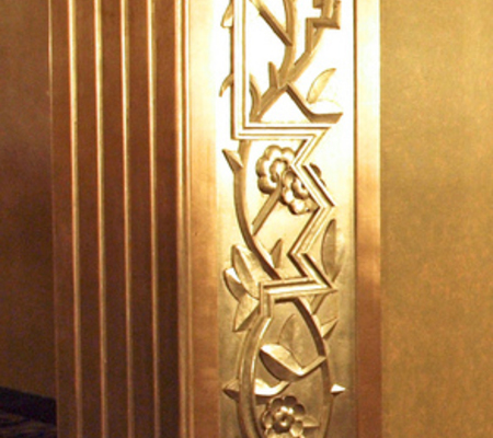 Эксклюзивная отделка колонн в стиле Арт-Деко панель с орнаментом. Арт. А006