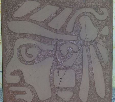 Настенный барельеф в стиле Майя - декор 3, размер 40 х 40см. Купить или заказать