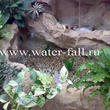 Декоративный искусственный водопад из полимер бетона, с прудом для рыб из нержавеющей стали, размер: высота 2,2м ширина 2,7м глубиной 1,9м. Водопады для интерьеров и эстерьеров. Москва и Московская область. Мы работаем по всей России.